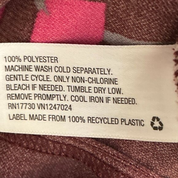 Prologue SZXXL Wine Floral Tie Neck Dress Career Modern Interview Travel Comfy - Picture 14 of 16